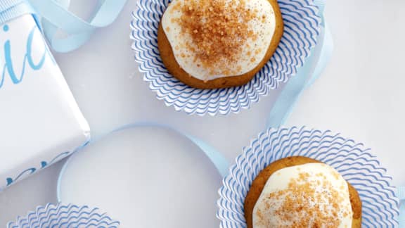 Biscuits à la citrouille, glaçage au fromage à la crème