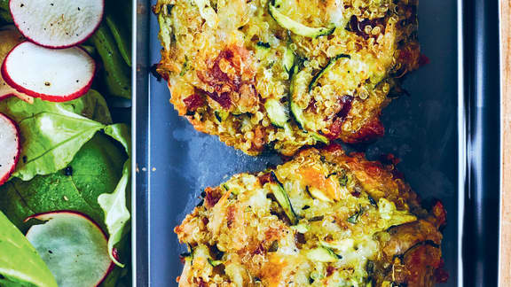 Croquettes de quinoa à la courgette et au prosciutto