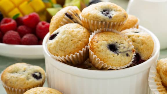 Muffins aux bleuets santé et légers