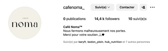 Triste nouvelle pour la compagnie Café Noma de Noémie Marleau
