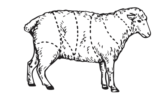 Découpe de l'agneau