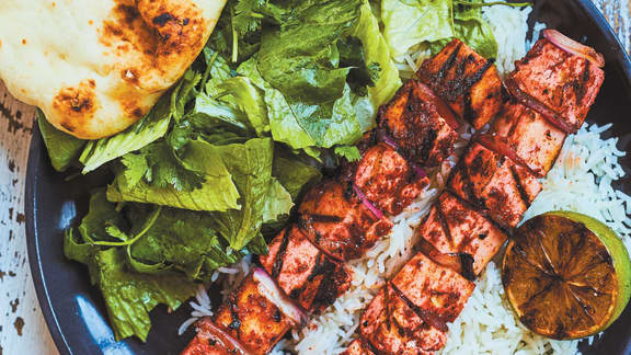 Mardi : Brochettes de tofu tandoori