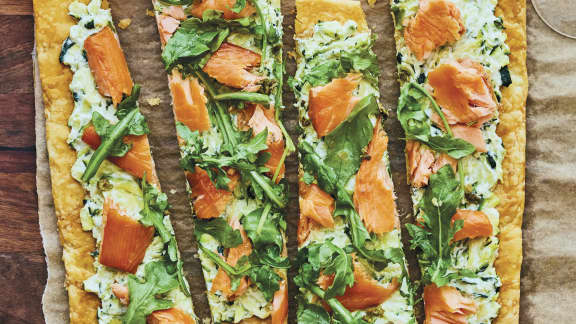 Tarte fine au saumon fumé