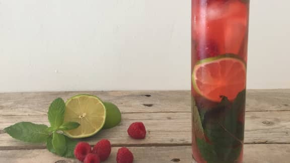 Mojito framboises et hibiscus