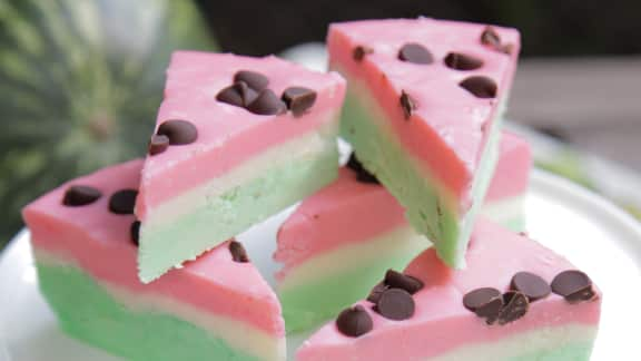 Comment faire du fudge melon d'eau au chocolat blanc