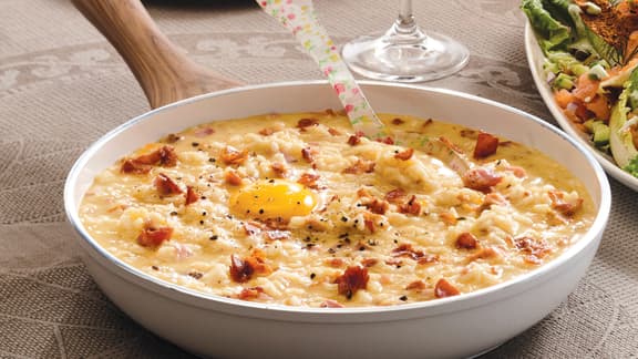 Mardi : Risotto à la carbonara