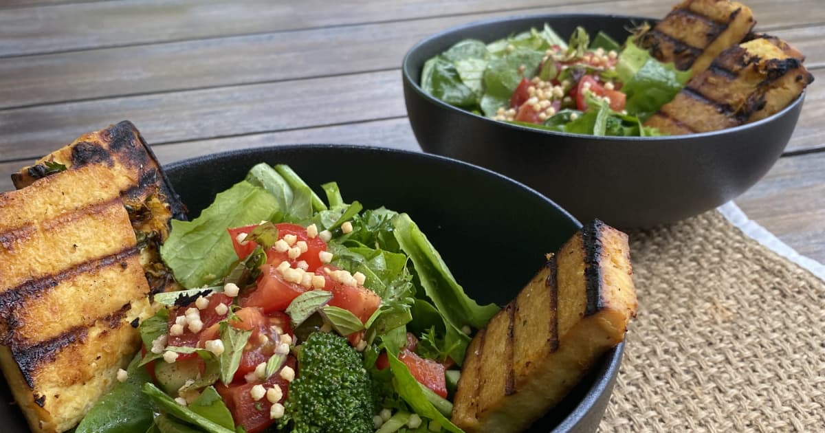 Tofu grillé sur le BBQ Zeste