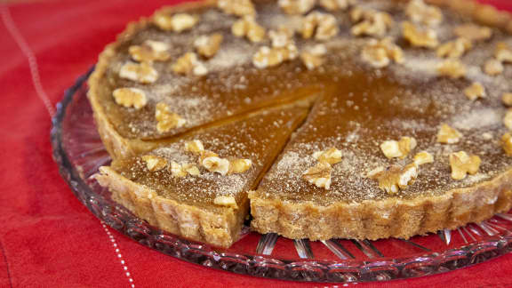 Tarte à l'érable et croûte de noix