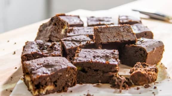 Brownies aux haricots noirs et aux bananes