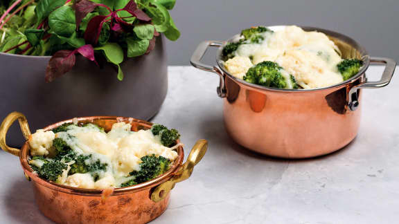 Gratin de chou-fleur et brocoli