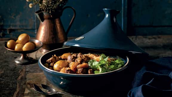 Tajine d'agneau au citron confit et à l'abricot