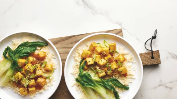 Dimanche midi : Tofu à l'orange sucrée