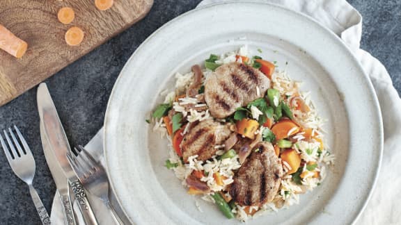 Filet de porc aux légumes racines