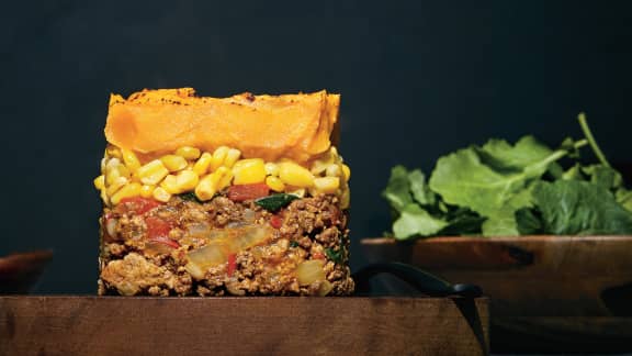 Pâté chinois bœuf, cari et patates douces