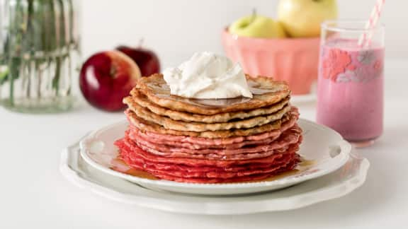 Crêpes aux pommes râpées et à l’orange