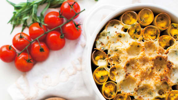 Cannellonis à la courge butternut et aux trois fromages