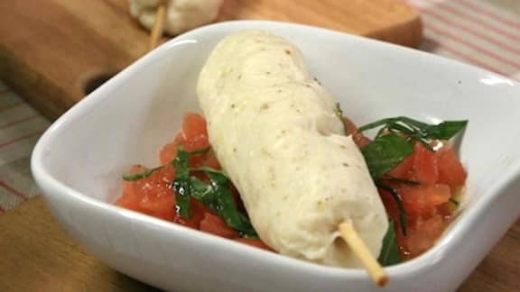 quenelles de poisson au tartare de tomates