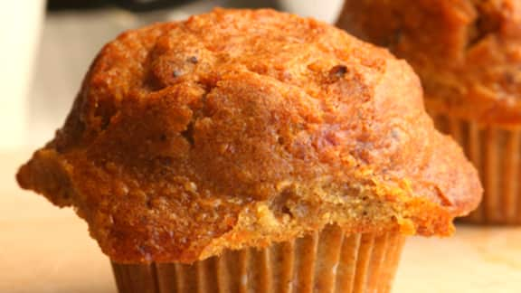 muffins aux carottes fourrés au sirop de cacao