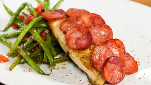Morue charbonnière au chorizo