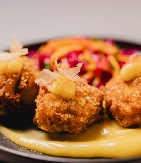 Beignets aux fruits de mer, style takoyaki
