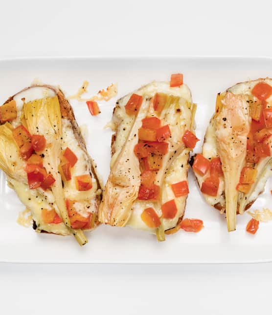 Croque-monsieur végé aux artichauts