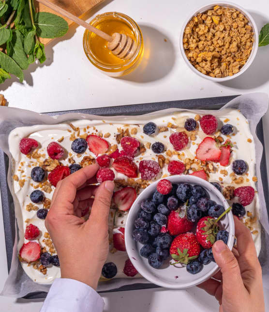 Écorces de yogourt glacé au granola