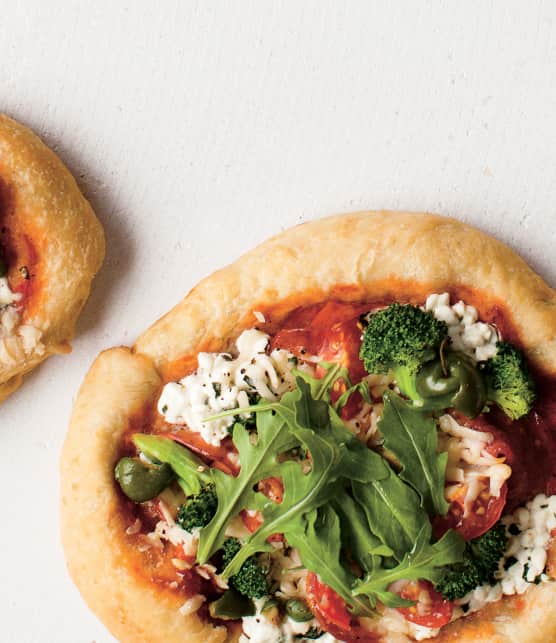 Pizza au fromage cottage