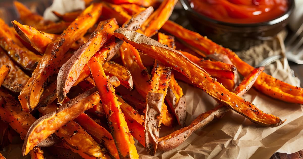 Frites de patate douce (air fryer et four) Zeste