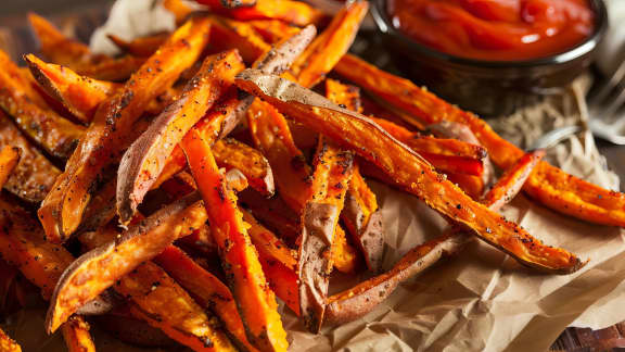 Frites de patate douce (air fryer et four)