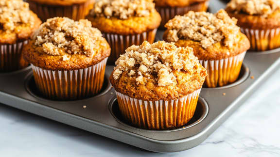 Muffins à l'érable façon streusel