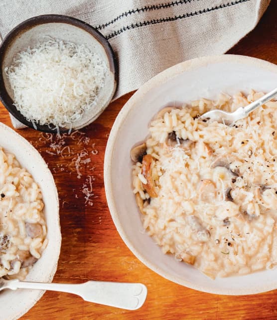 Risotto ai funghi (risotto aux champignons)