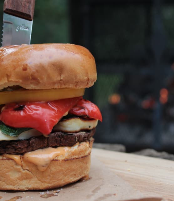 Burger de portobello et de halloumi