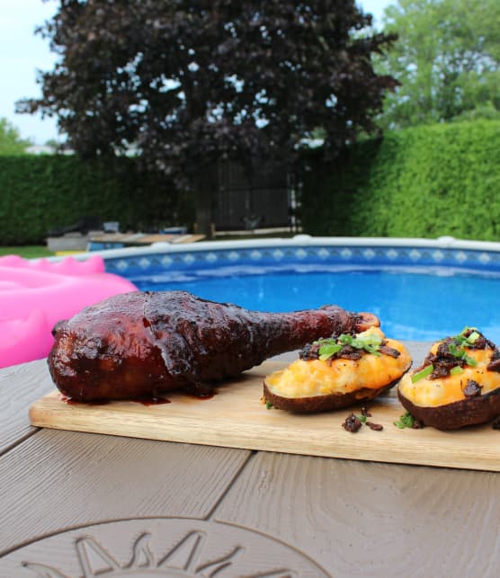 Pommes de terre toutes garnies aux grillades de Valleyfield