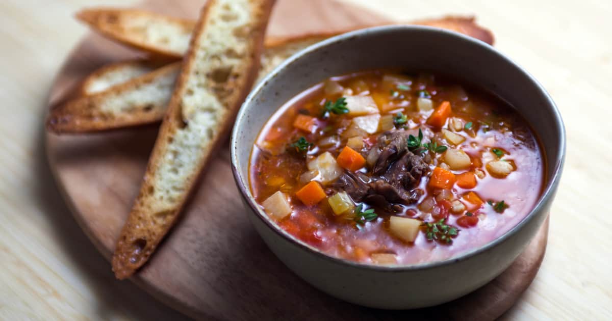 Recette de soupe boeuf et orge Zeste