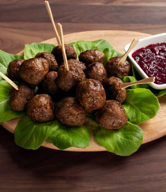 boulettes de veau et sa sauce aux canneberges