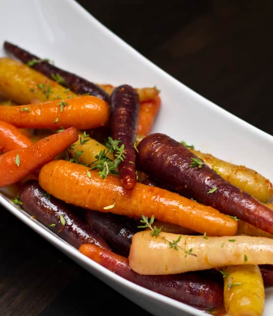 carottes naines glacées à la bière