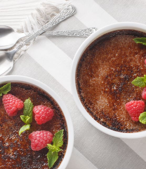 Crème brûlé au cacao et citrouille blanche