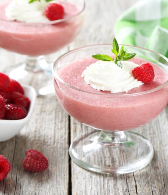 Mousse aux framboises