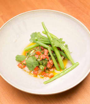 Filet d'aiglefin, sauce vierge