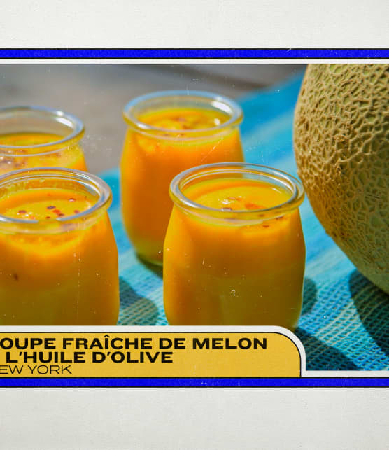 Soupe fraîche de melon à l'huile d'olive