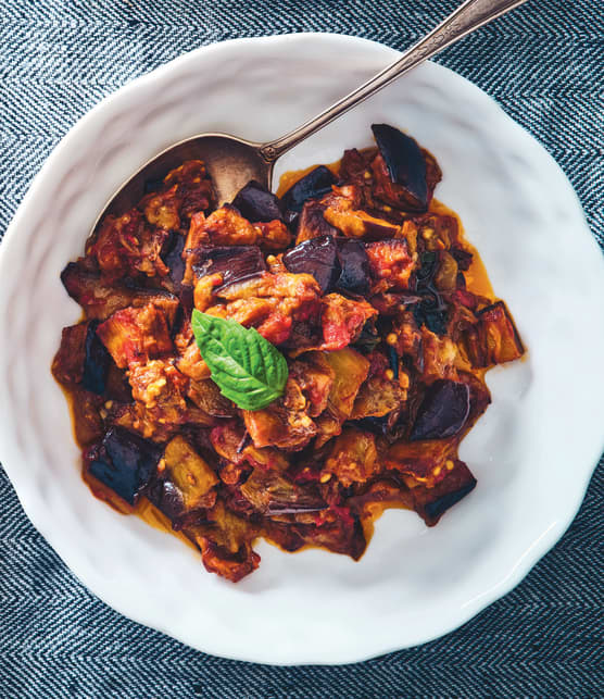 Melanzane funghetti (Aubergines en sauce tomate)