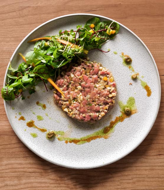 tartare de veau aux coquillages