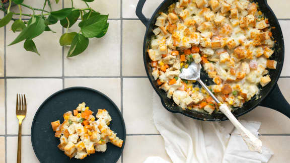 Mercredi : Casserole de vol-au-vent au tofu