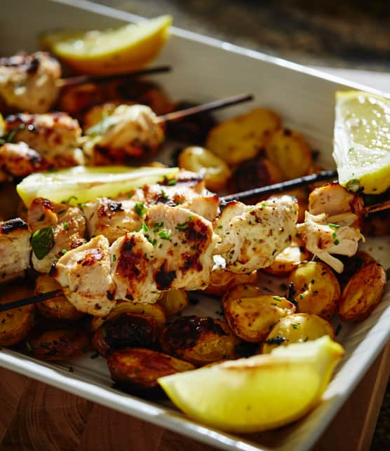 Brochettes de poulet souvlaki