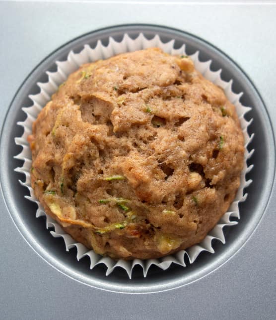 muffins aux courgettes, au blé et aux raisins secs