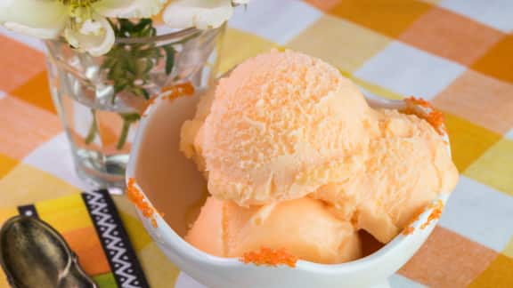 Crème glacée aux carottes