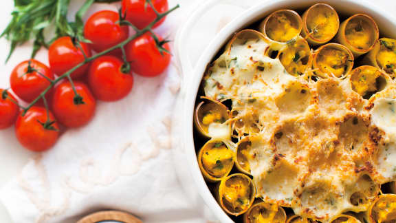 Cannellonis à la courge butternut et aux trois fromages