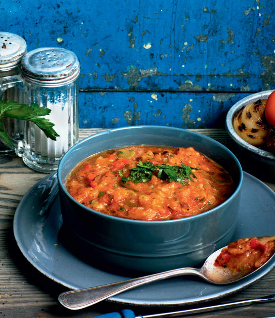 Gaspacho fumé aux tomates