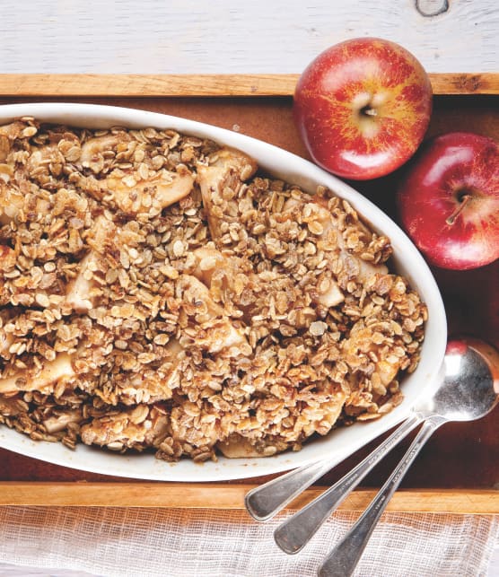 Crumble aux pommes et aux poires à l'érable