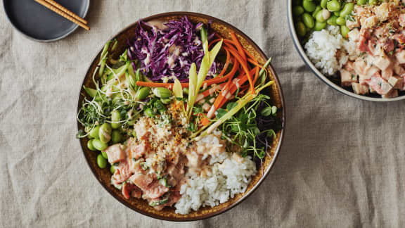 Lundi : Bol Poké avec tartare aux deux saumons